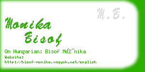 monika bisof business card